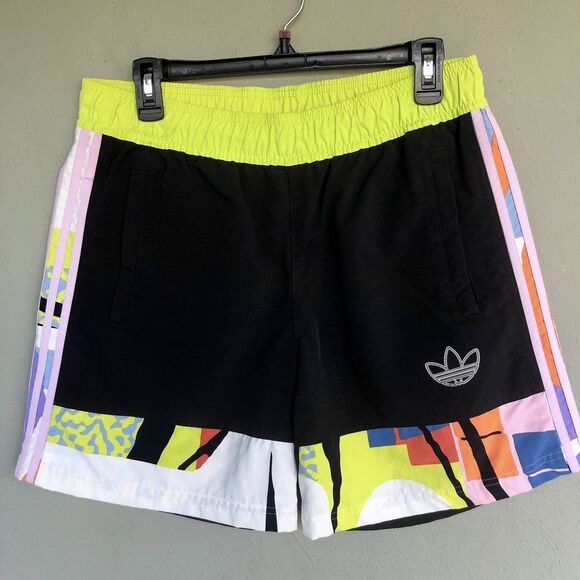 Adidas Originals Love Unites Shorts M Multicolor Woven Gender Neutral H43974 - Picture 1 of 14